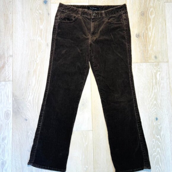 Calvin Klein - Corduroy Jeans Womens Size 12 Brown 5-Pocket Bootcut - Picture 1 of 10